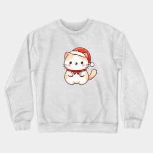 Cute Christmas Kitty Cat Crewneck Sweatshirt